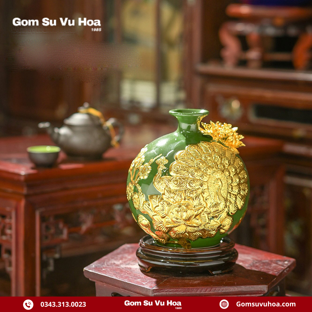 Gợi Ý 25+ Mẫu Bình Hút Lộc Cho Người Mệnh Mộc 7 binh hut loc cong xoe dat vang