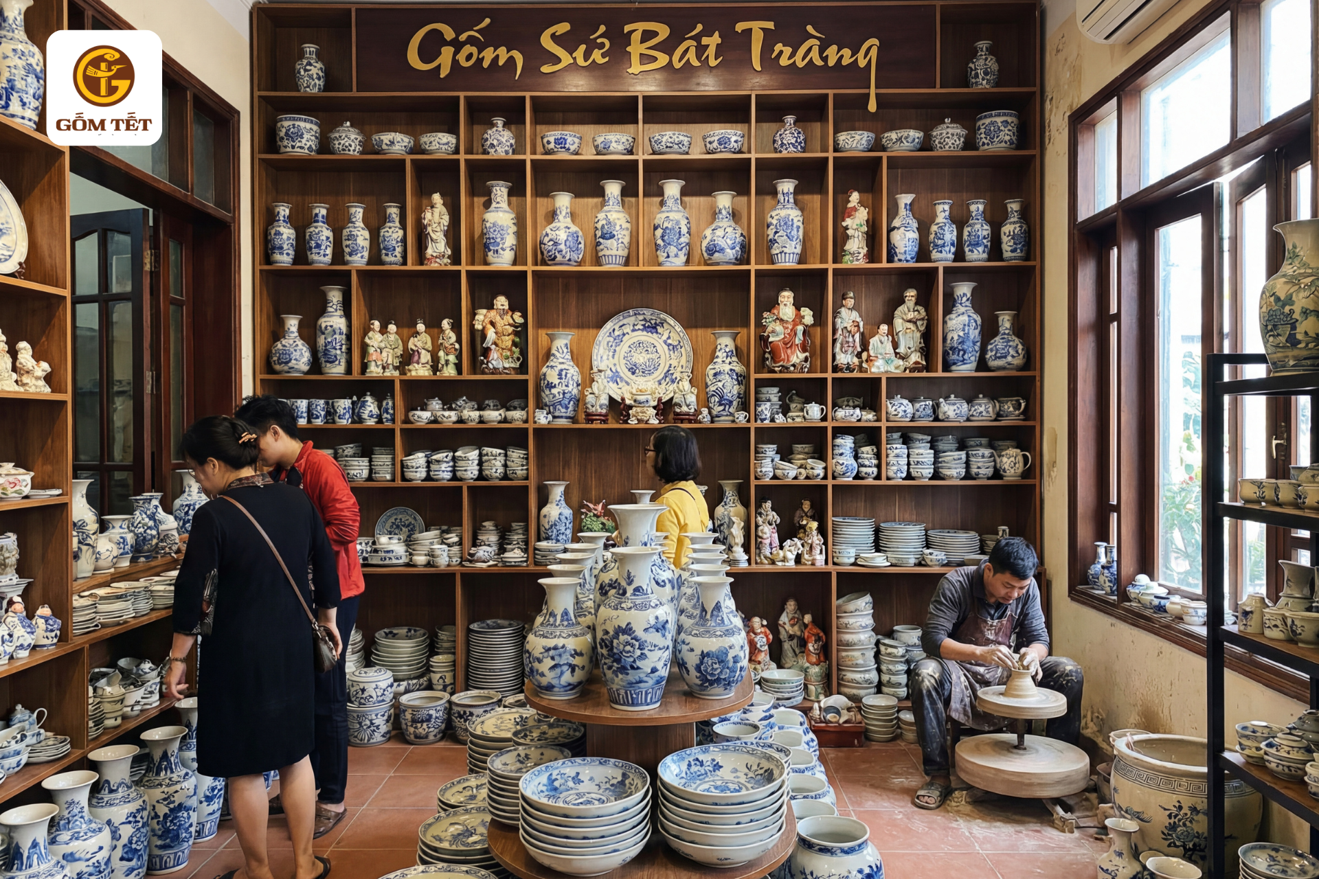 Gom su Bat Trang tai Dien Bien