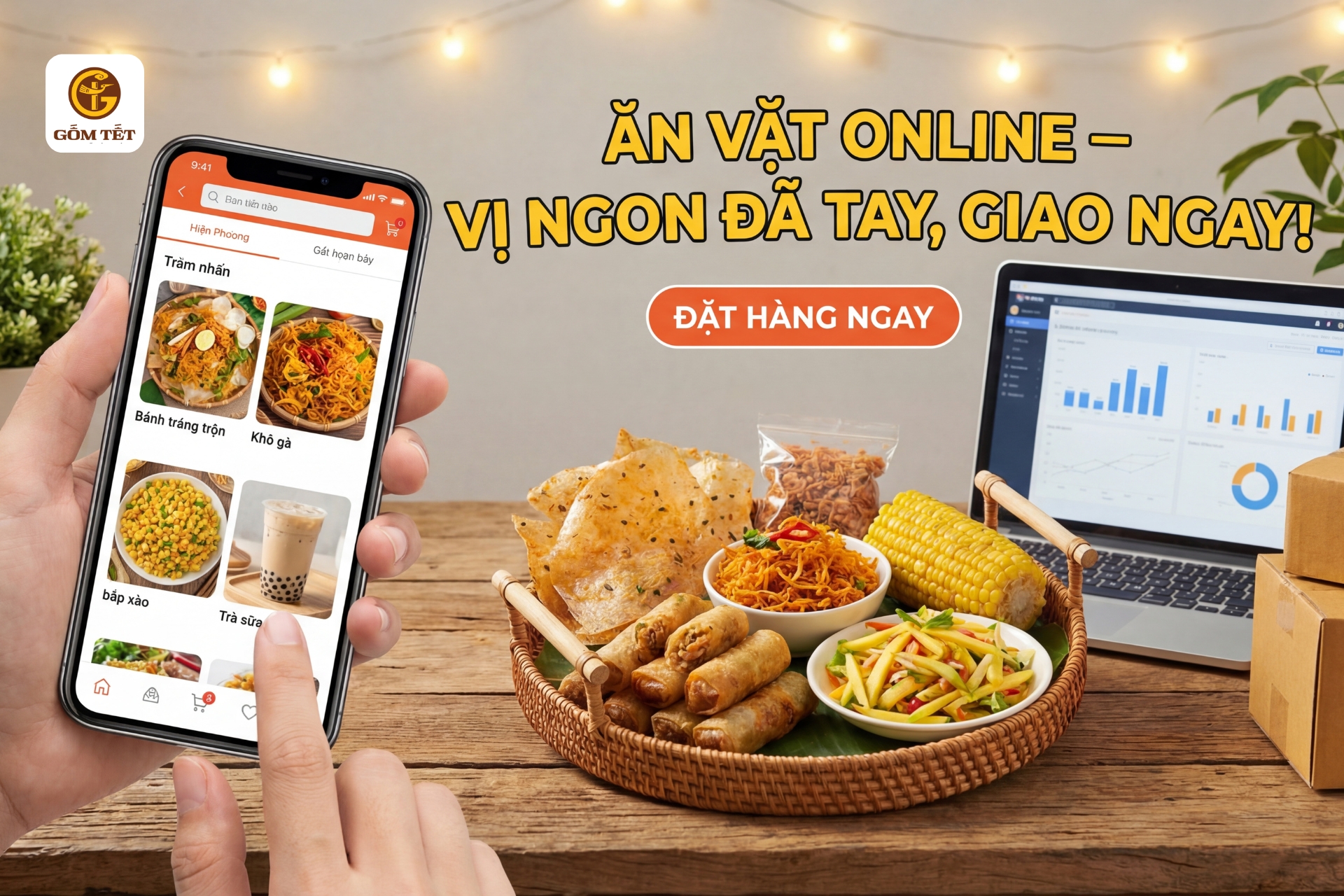 kinh doanh do an vat online