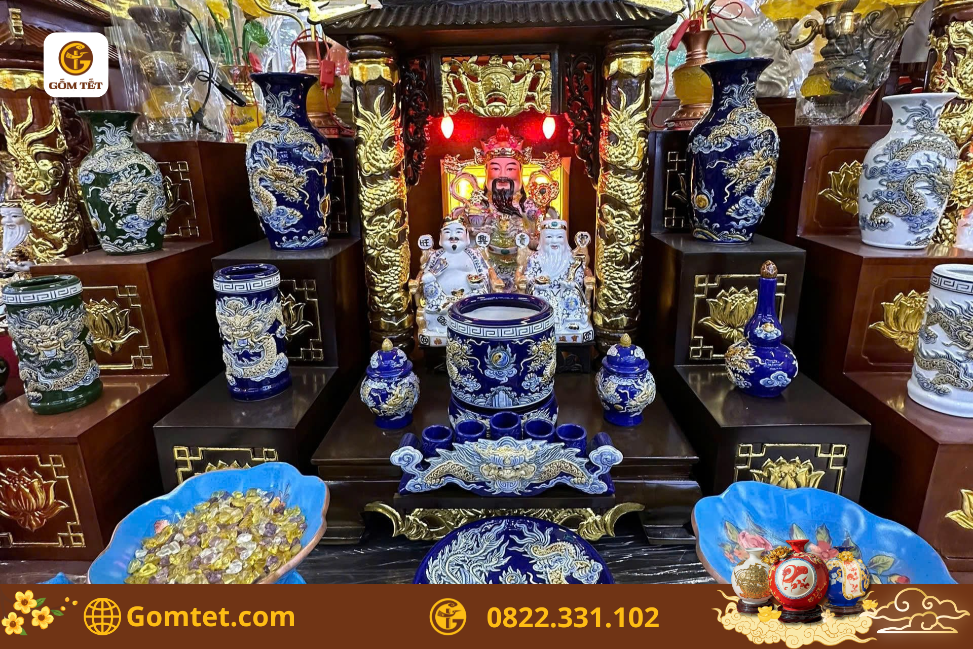 cách bày bàn thờ thần tài
