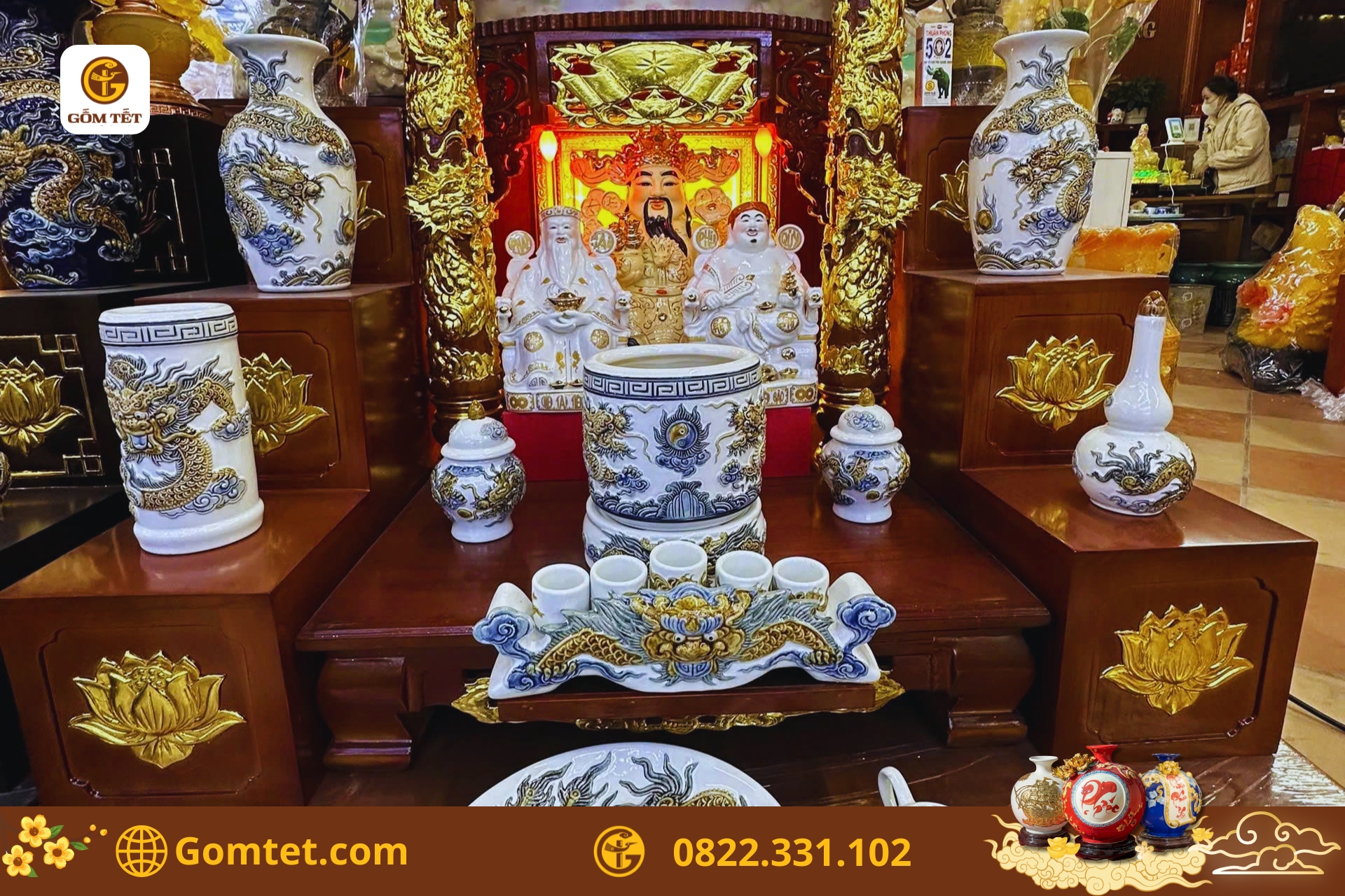 cách bày bàn thờ thần tài chuẩn