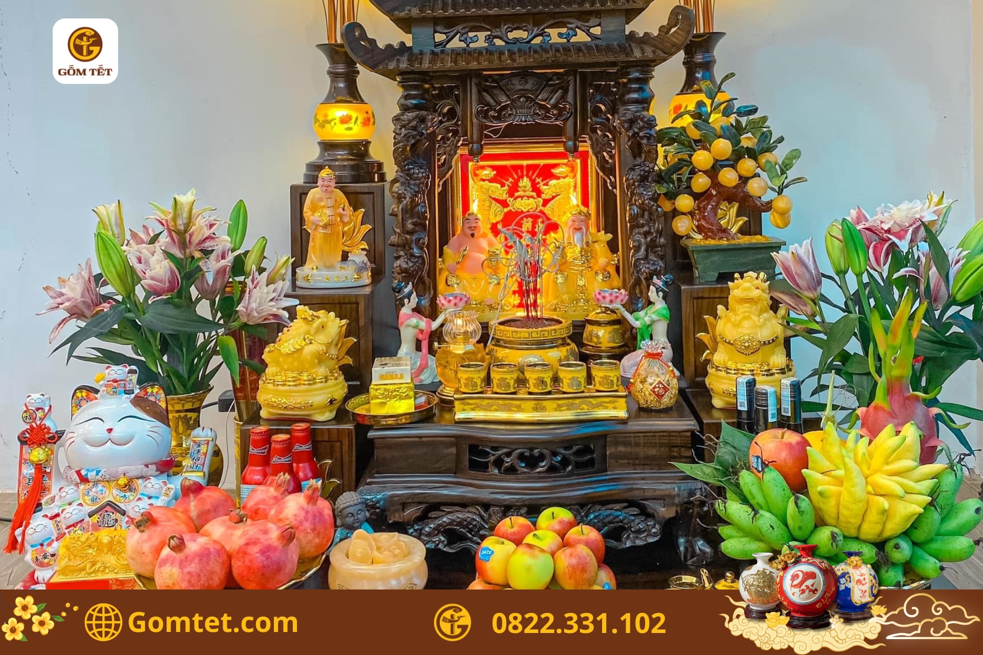 kích thước ban thờ thần tài