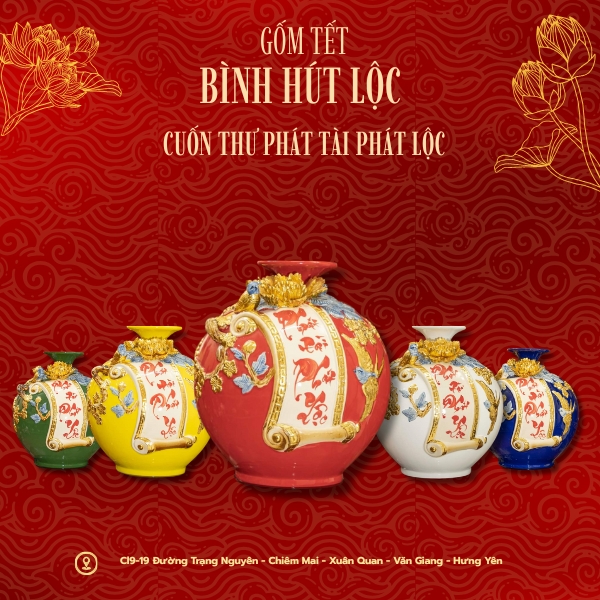 Gốm Tết 27 binh hut loc cuon thu phat tai phat loc 1