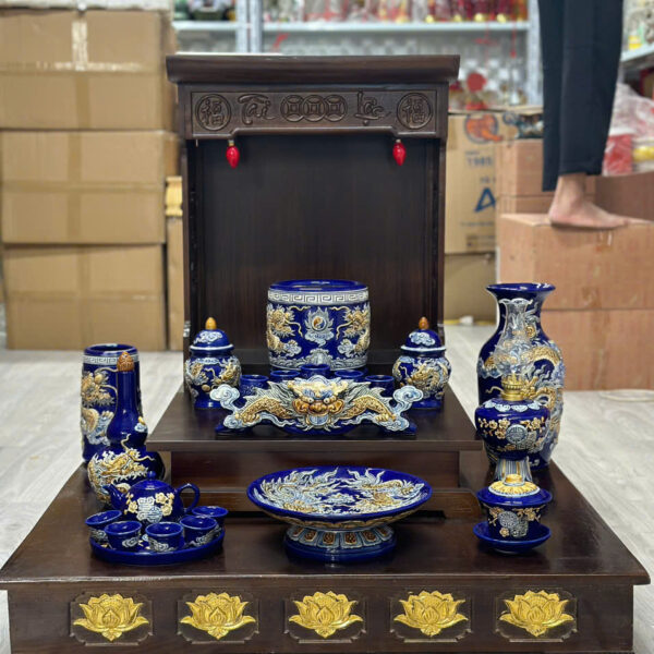 Bộ Đồ Thờ Gốm Sứ Màu Xanh Coban 24 z6005235238478 484c7009d5c6ab753c6cd4b7176e3f4e