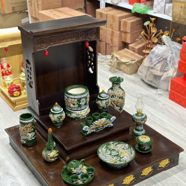 Bộ Đồ Thờ Gốm Sứ Màu Xanh Lục 17 z6005486066285 c0475e32c079dc398428bfd94fb5ae53