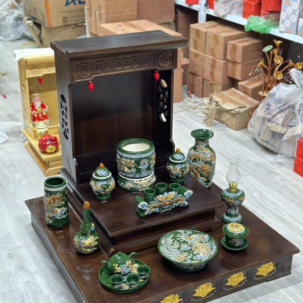 Bộ Đồ Thờ Gốm Sứ Màu Xanh Lục 15 z6005486143770 f8d02122f1d86bc784a3d3d3f9b0a338