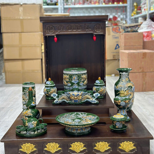 Bộ Đồ Thờ Gốm Sứ Màu Xanh Lục 14 z6005486305939 edcd13bbba79a5c7b11ddbf62c627407