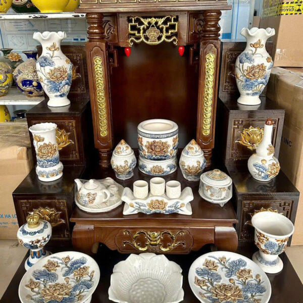 Bộ Đồ Thờ Hoạ Tiết Hoa Sen 8 z6817406436274 0527aa20e61c9223c5a8d14e85f40e28