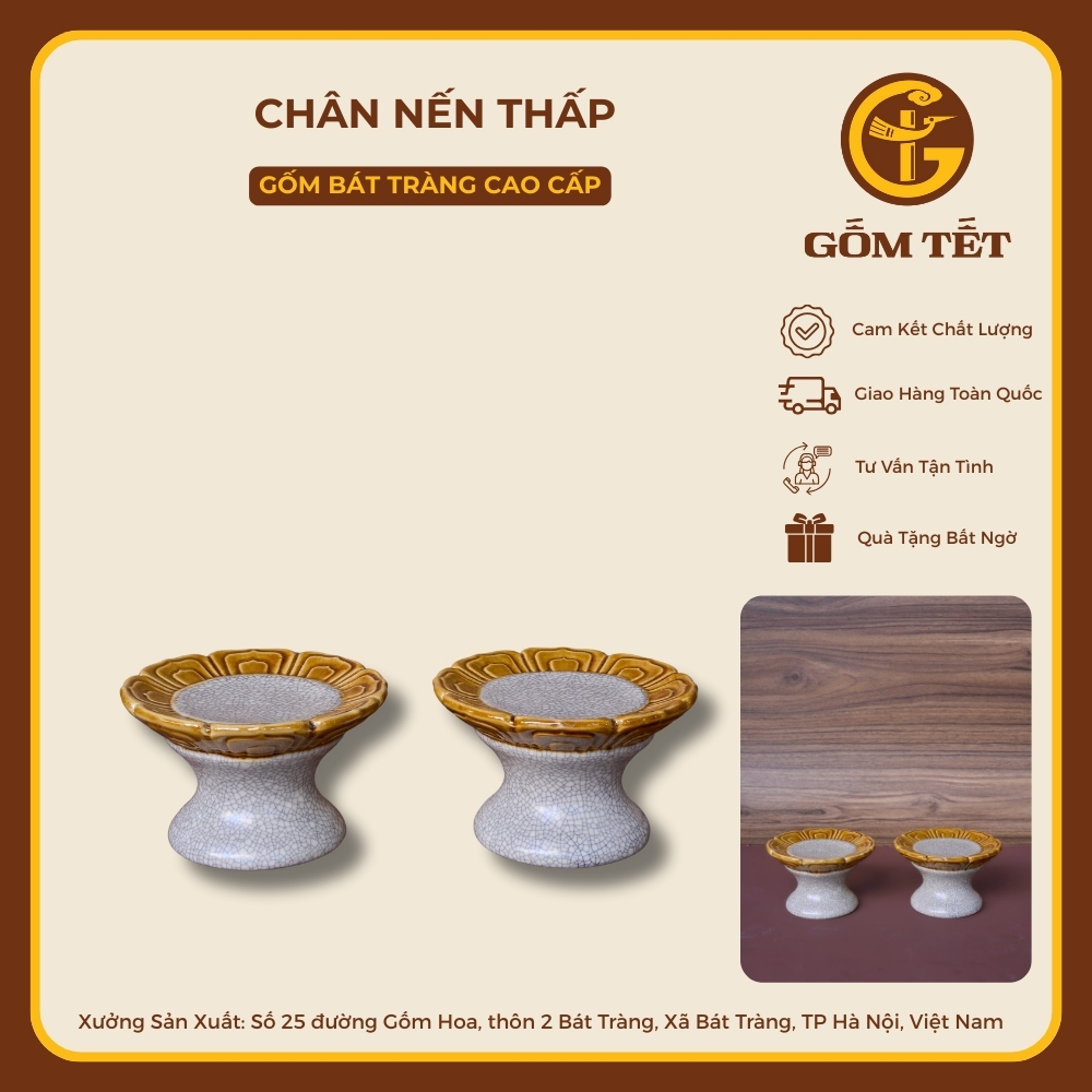 Chân Nến Men Rạn
