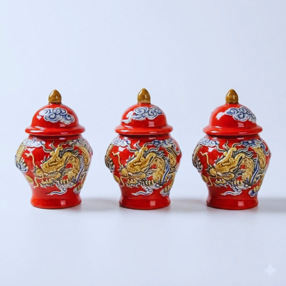 choé rồng màu đỏ