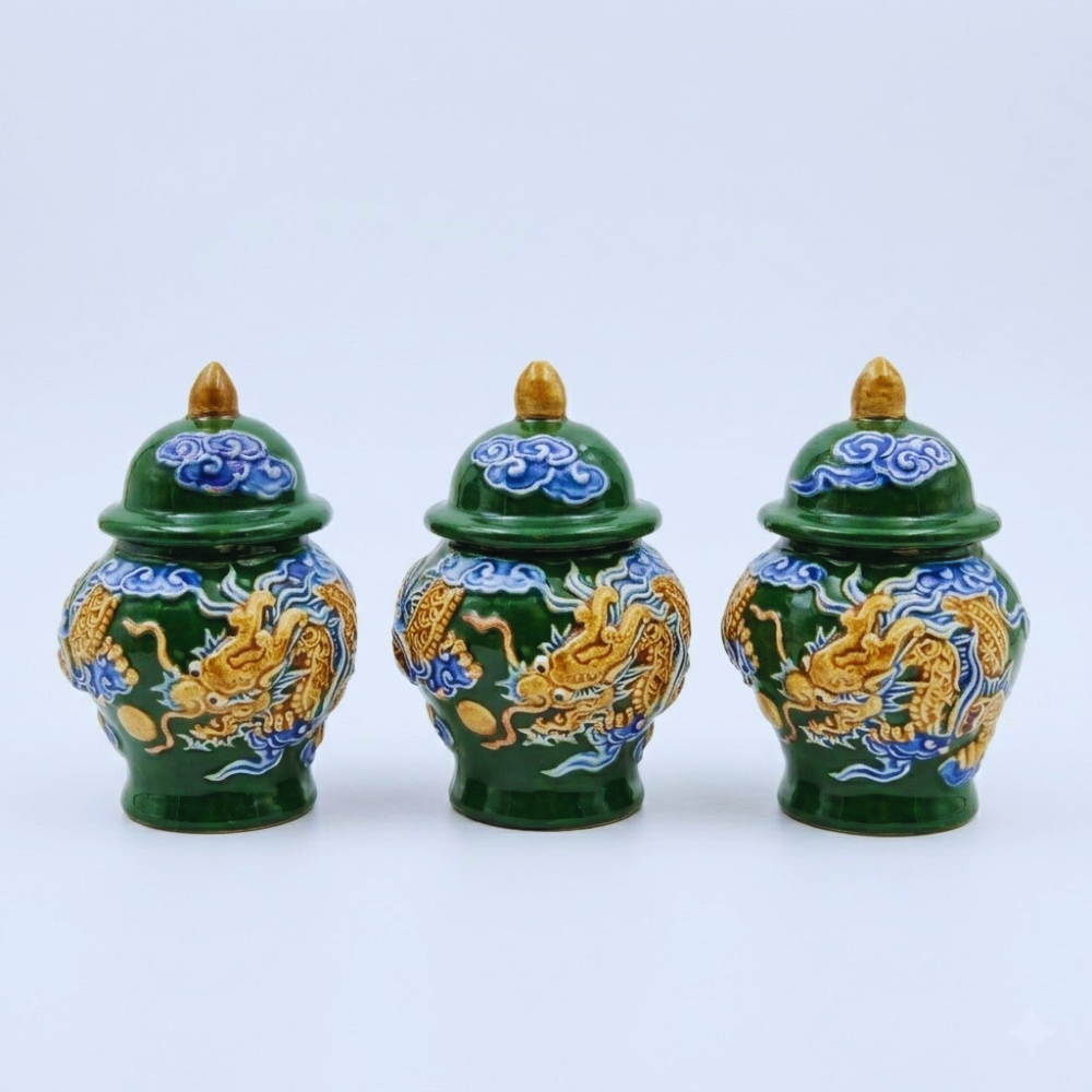 choé rồng màu xanh lá