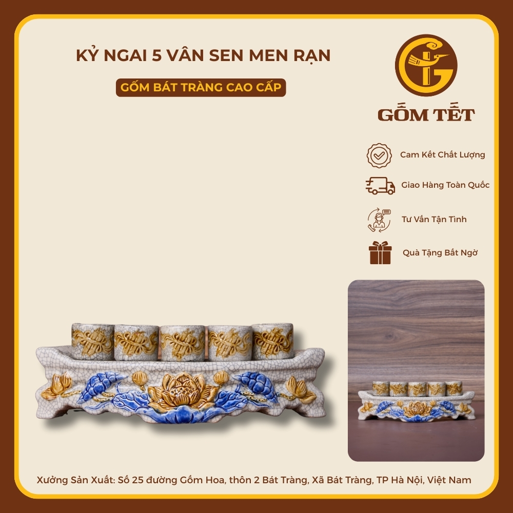 Kỷ Ngai 5 Vân Sen Men Rạn