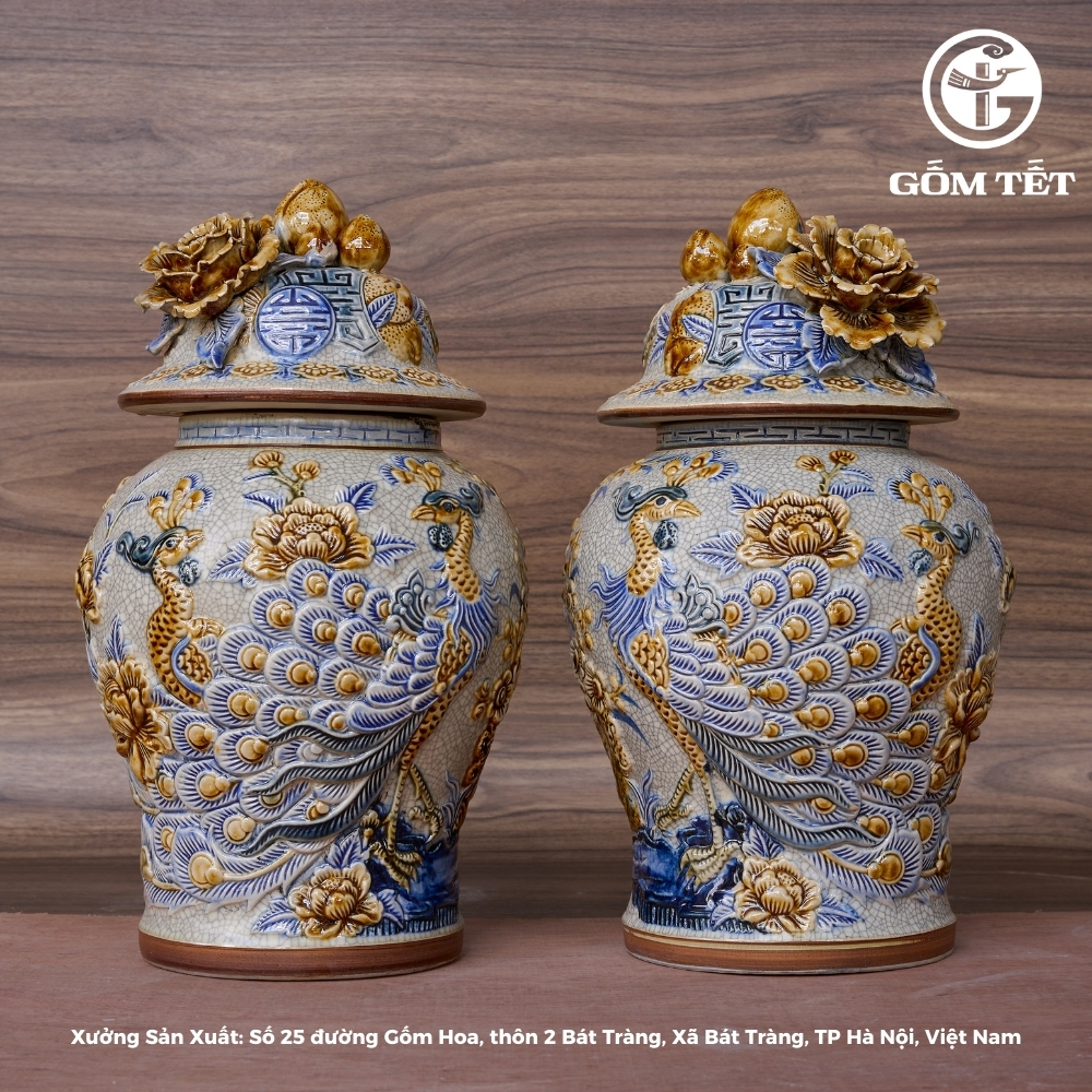 Choé Công Đào Men Rạn 5l, 10l, 20l, 30l, 40l, 50l 3 Choe cong dao 5l 1