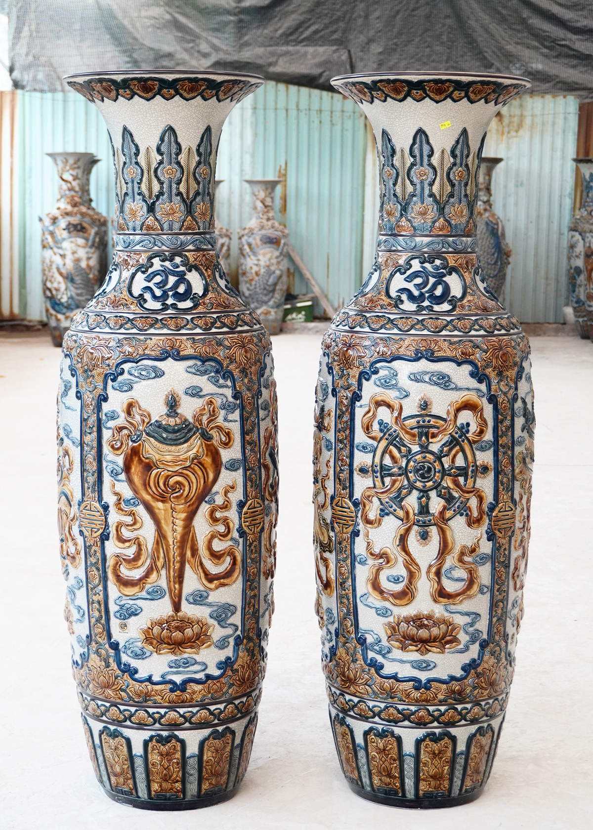 Lục bình bát bửu độ gia men rạn