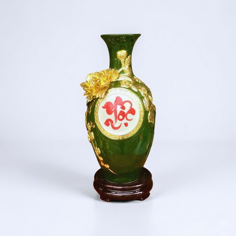 Bảo Bình Chữ Lộc bảo bình chữ lộc dát vàng