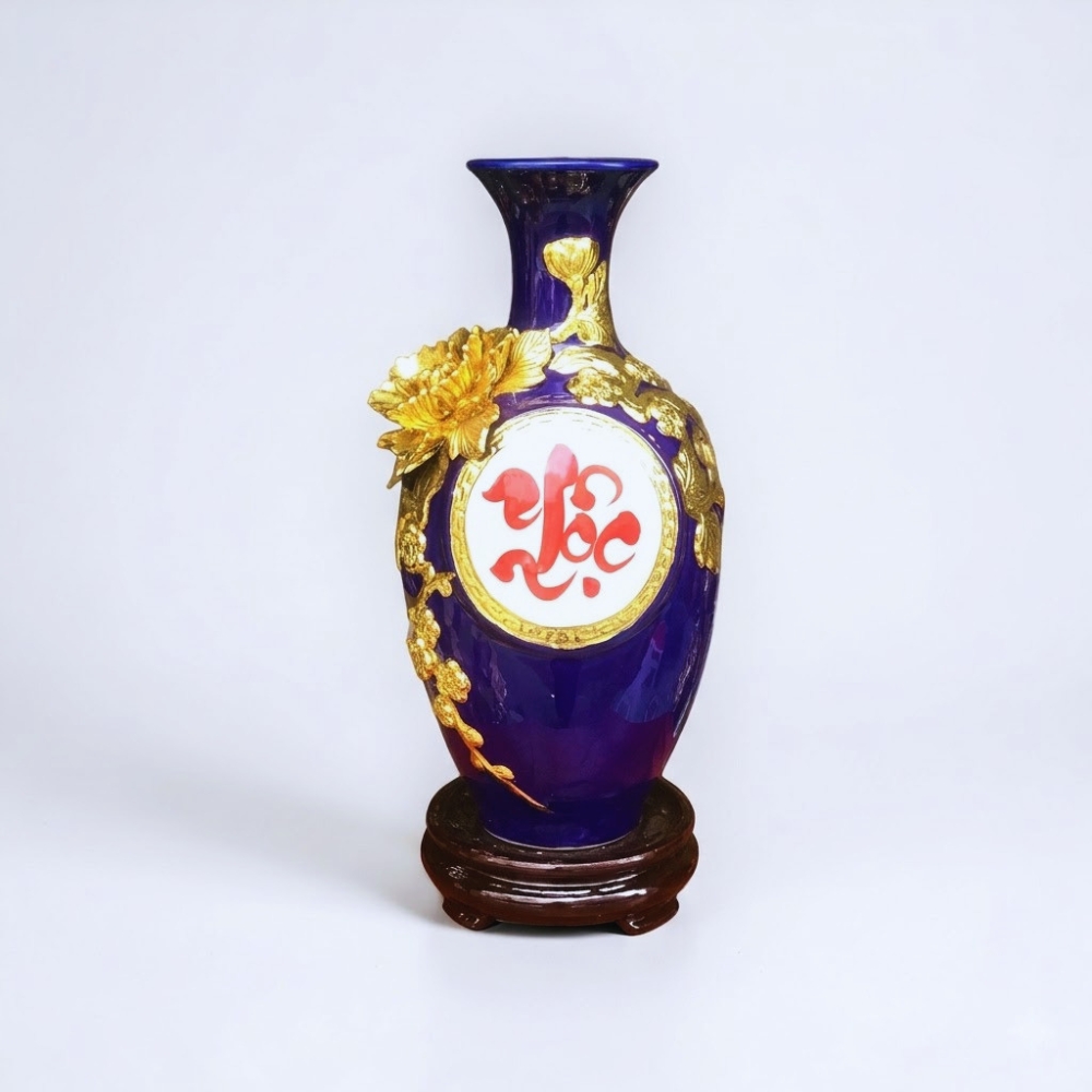 Bảo Bình Chữ Lộc bảo bình chữ lộc dát vàng