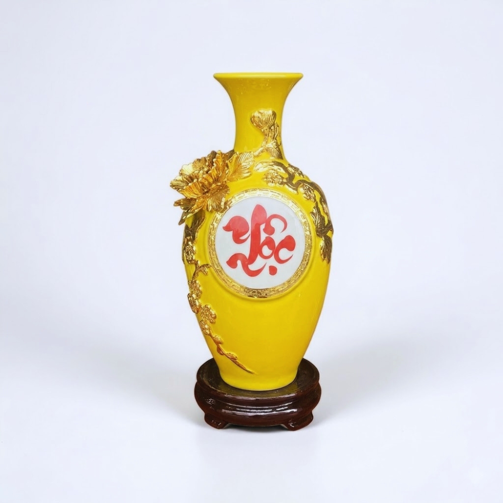 Bảo Bình Chữ Lộc bảo bình chữ lộc dát vàng