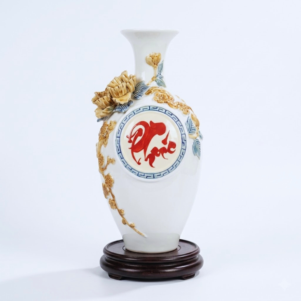 Bảo Bình Chữ Phúc bảo bình chữ phúc men màu