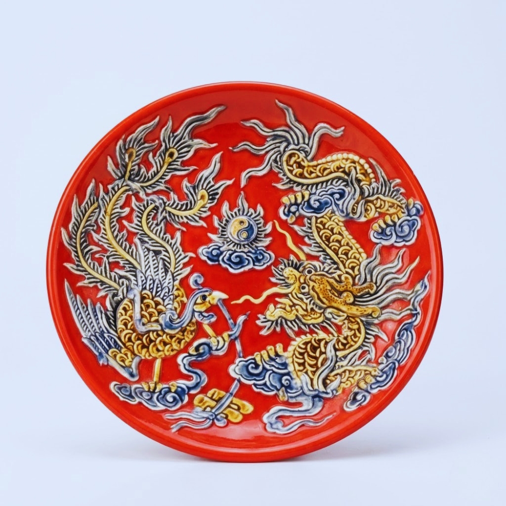 bộ mâm bồng rồng màu đỏ