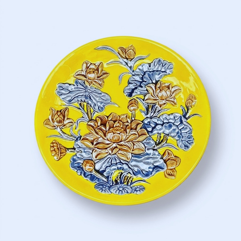 Bộ Mâm Bồng Sen Men Màu