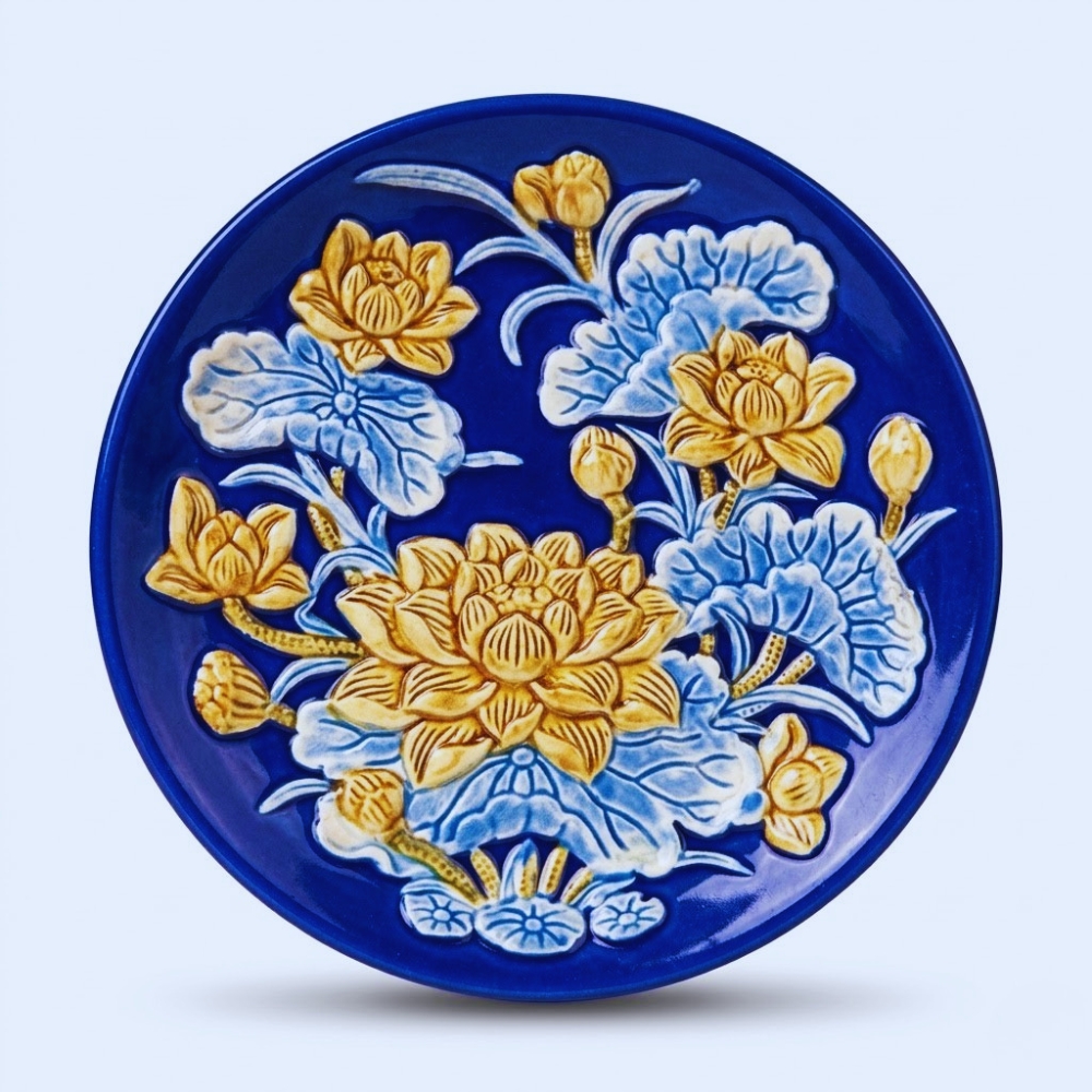 Bộ Mâm Bồng Sen Men Màu