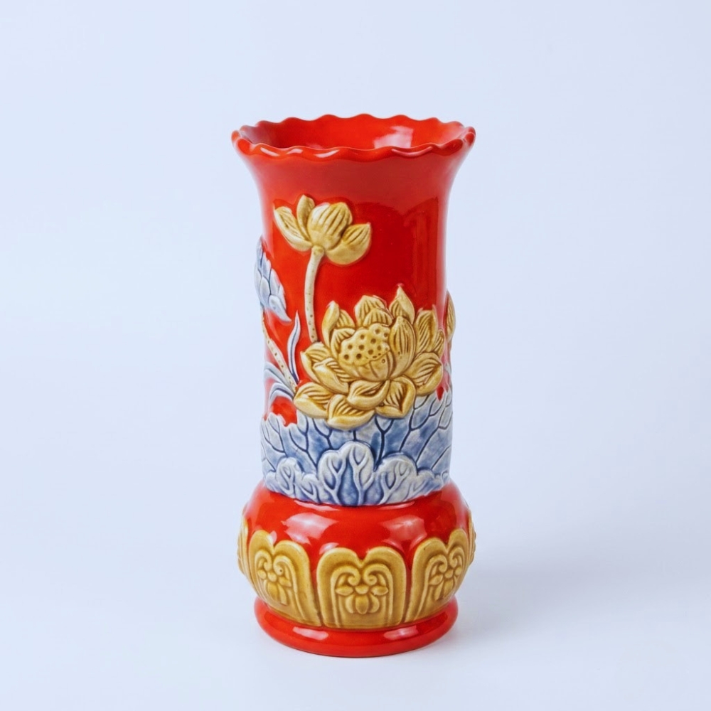 ống hương sen loe màu đỏ